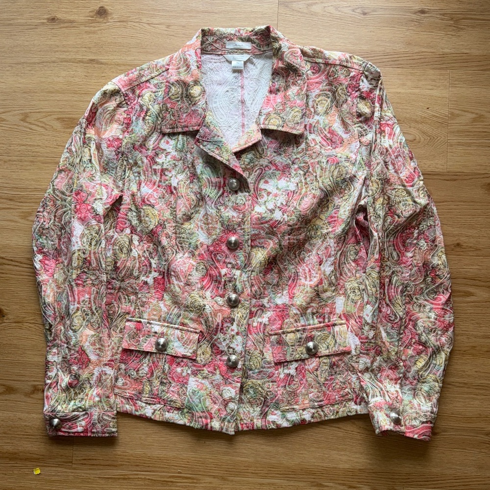 Christopher & Banks Multicolor Paisley Blazer
